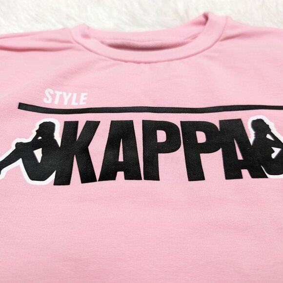 Kappa Girls Pink Crew Neck Pullover Loopknit Long Sleeve Sweatshirt NWOT - Picture 2 of 10